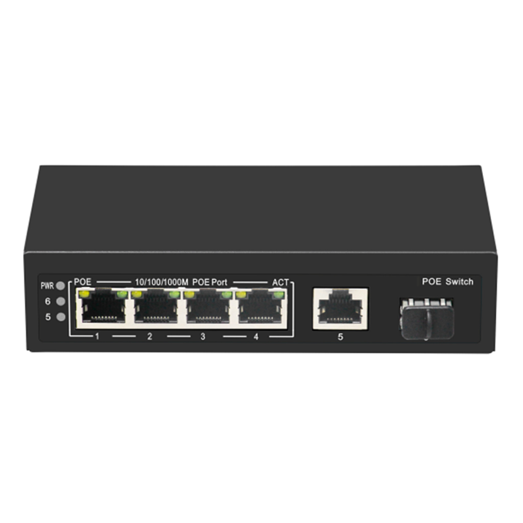 4 PORT 10/100/1000 + 2 SFP POE SWİTCH (65W)